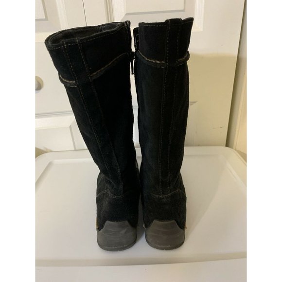 ALDO 12" Winter Boot Women Sz US 9.5 EU 40 Italian Suede Leather MidCalf SideZip - Picture 5 of 9